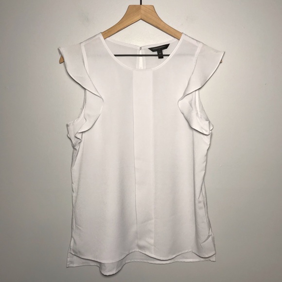 Banana Republic Factory Tops - Banana Republic Factory Ruffle Cap Sleeve Top